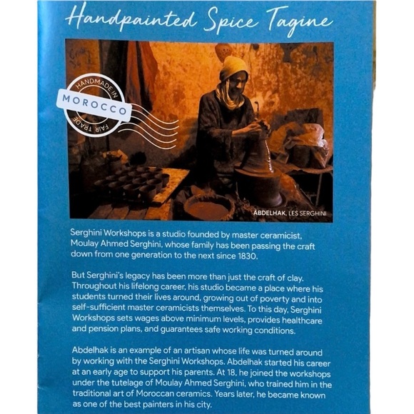 🆕 Hand Crafted Spice Tagine - Signed! - Picture 11 of 11